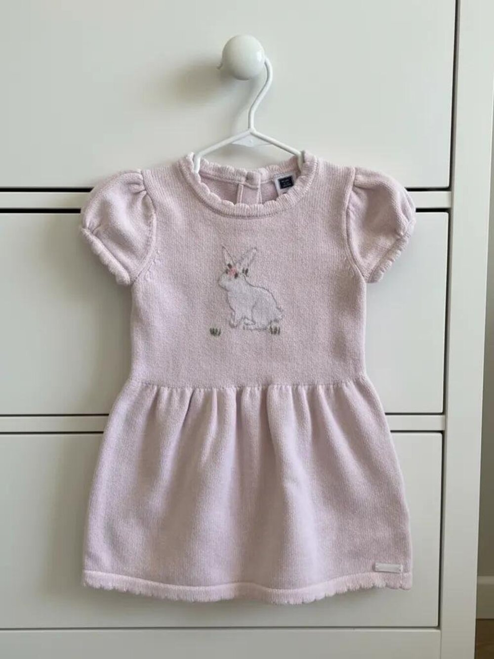 Janie and Jack Knitted Bunny Dress 6-12 Months